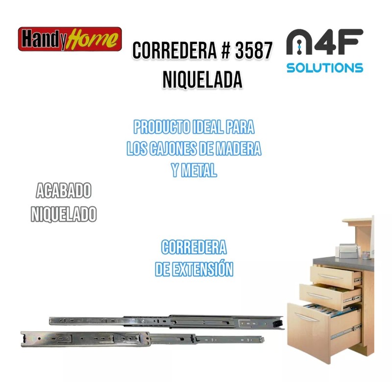 Handyhome Corredera Handy Home 30cm X 3.5cm 2 Paquetes 4