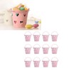 12pcs Mini Metal Bucket Hollow Heart Shaped Bucket with Handle