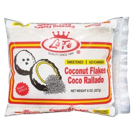 La Fe Sweetened Coconut Flakes 8oz - Azucarado Coco Rallado (3 Pack)