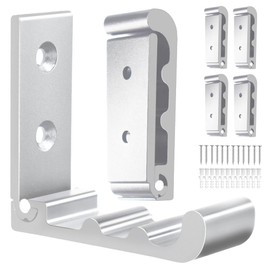VKOSHA 6 Pack Foldable Wall Hanging Hooks for Coat, Towel, Hanger, Hat, Backpack, Wall Hanging Hooks Wave Folding Hooks (Silver)