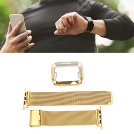Soraz Correa de Reloj, Portátil, Flexible, Elegante, Cubierta de Parachoques, Resistente a los Arañazos, Amarillo, 22 mm, Apto para iWatch