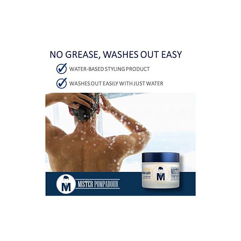 Natural Beeswax Paste for Men, Hair Styling, 2 oz. by