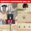 KEENTECH Carbide Tipped 82° Countersink Drill Bit with Depth Stop,