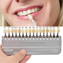 Guía de sombra 3D para blanqueamiento de dientes, 16 colores/juego de moldes para blanqueamiento de dientes, seguimiento y comparación, equipo de material dental, cuidado bucal (como se muestra en la imagen)