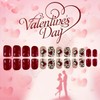 Valentines Press on Nails Short Square Fake Nails Pink Nails