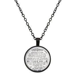 Daughter Gifts from Mom Daughter Christmas Birthday Wedding Day Gifts To MY Daughter Necklace from Mom I Love You Daughter Gifts from Mom Holiday Bday Gifts for Daughter Necklace Accessories for Girls