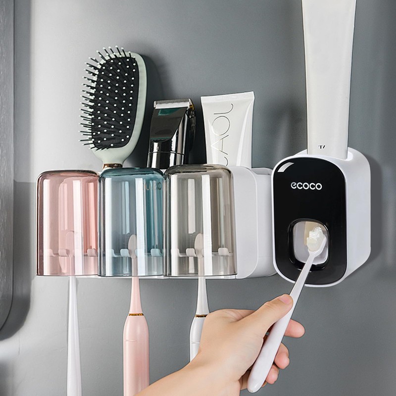 Automatic Toothpaste Dispenser Waterproof Dust-free Wall Mounted Toothpaste Holder Bathroom