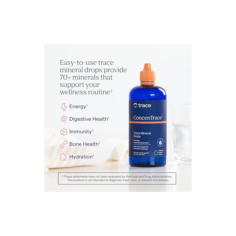 Trace Minerals ConcenTrace Drops 118 ml - Balance de electrolitos