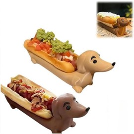 Dachshund Tray Funny Hot Dogs Sushi Serving Tray Fun Party Platter for Family Dinners, BBQs, and Festive Gatherings (1, Khaki)