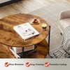 WLIVE Round Coffee Table, 32.6" Small Coffee Table with Storage