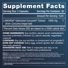 ProHealth Turmeric Curcumin Supplement: 285 Times More Bioavailable- Developed by Neuroscientists. 1000 mg Concentrated Longvida Curcumin Extract Per Serving (60 X 500mg Capsules Per Bottle)