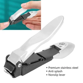 Cortaúñas Cortador de Uñas de Acero Inoxidable Cortador de Uñas de los Pies Duradero con Cortaúñas Antisalpicaduras Cortador de Uñas para Manos Pies Herramientas de Uñas Cortaúñas Herramienta