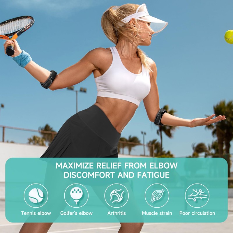 Domaste Tennis Elbow Brace for Women & Men, Adjustable Golfer