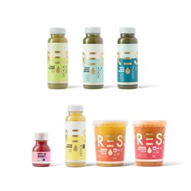 PRESS Healthfoods, 2 Days Intermediate, Soup Cleanse, Celery & green juice, Probiotic water & Soup Selection - Vegan Meal Replacement