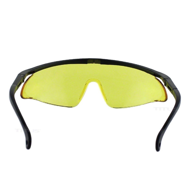 TITUS Large Industrial/Scientific Safety Glasses (With Pouch, Adjustable Frame -
