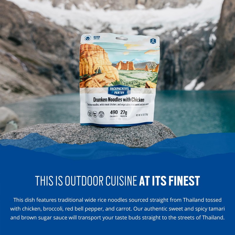 Backpacker's Pantry Drunken Noodles with Chicken | Freeze Dried Backpacking