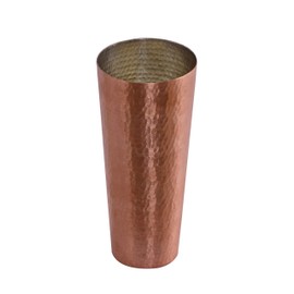De Kulture Works Hand Made Pure Copper Large Cup Water Glass Tumbler 600 ml (Copper) For Ice Tea, Ice Coffee, Water, Moscow Mule and Beer