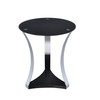 Acme Geiger End Table, One Size, Black Glass and Rose