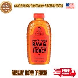 Unbranded Nature Nate's 100% Pure Organic, Raw & Unfiltered Squeeze Bottle Honey, 32 Oz*