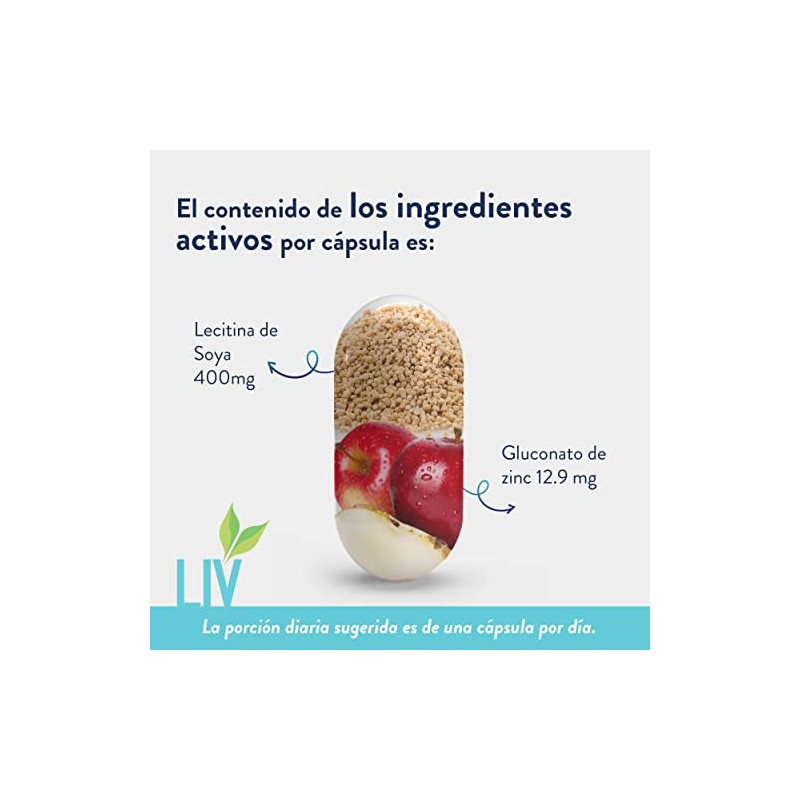 LIV NUTRITION Zinc Con Lecitina De Soya 650 Mg 60