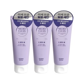 Happy Bath Micro Clean Deep Cleansing Foam 150g x 3 / 해피바스 마이크로 클린 딥 클렌징폼 150g x3개