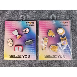 Crocs 2 PACK MIXED LOT CROCS JIBBITZ CHARMS HOCKEY & WINNER 5 PACK