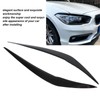 2 Pcs Headlight Eyebrow Glossy Black Trim Left Right Eyelid