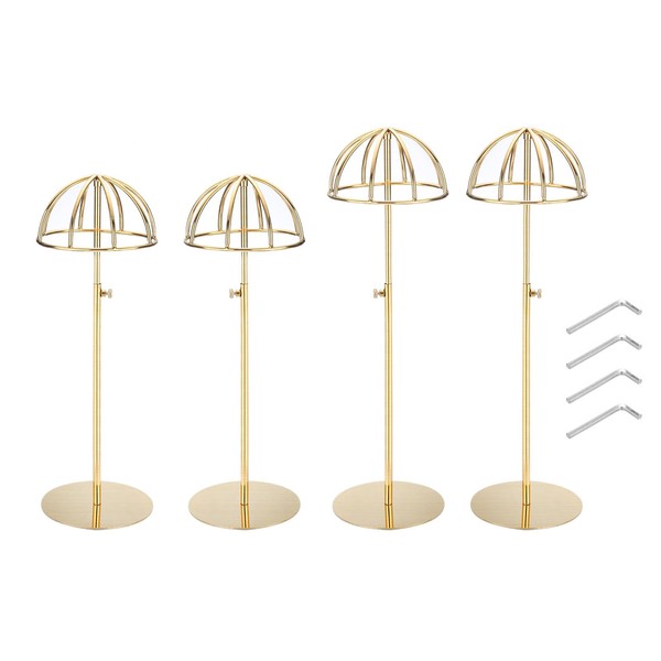 uxcell 4Pcs Stainless Steel Hat Display Stand 12" to 24"