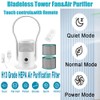 HAUSHOF Bladeless Tower Fan Air Purifier Conditioning Fan,Remote Touch Control