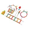 11pcs Parrot Swing Chewing Toy Set Bird Hanging Perches Toy