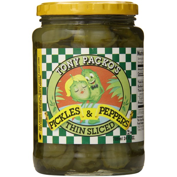 Tony Packo Thin Sliced Pickles and Peppers, 24 Ounce