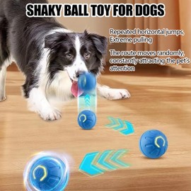 GSHLGAO Shaky Ball Toy for Dogs,Vibrating Dog Ball,Shaky Ball Dog Toy,Automatic Moving Dog Toy Ball,Vibrating Ball for Dogs for Small, Medium, Large Dogs (Orange+Blue)