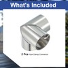 PATIKIL 1" 3 Way Pipe Clamp Connector, 2 Pcs Stainless