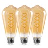 Decoaui ST64 LED E26 Vintage Edison Light Bulbs, Amber Glass,