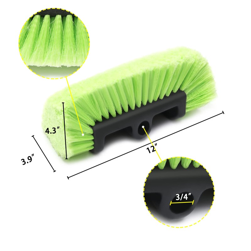 Forgrace 12" Car Wash Brush with Soft Bristle Auto RV