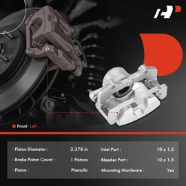 A-Premium Disc Brake Caliper Assembly with Bracket Compatible with Select Chrysler and Dodge Models - 300 2005-2011, Challenger 2009-2011, Charger 2006-2010, Magnum 2005-2008 - Front Left Driver Side