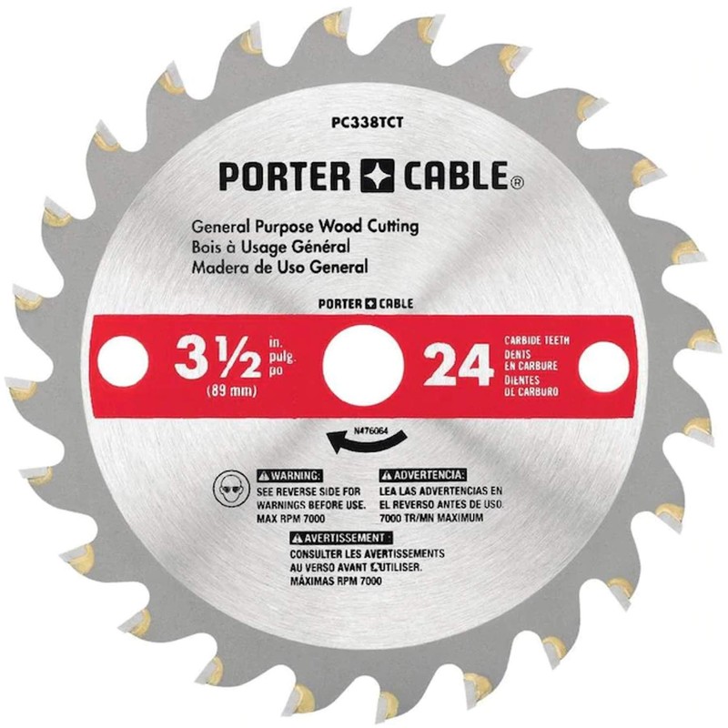 Porter Cable PC338MULTI 3 pack Circular Saw Blades 3-1/2"