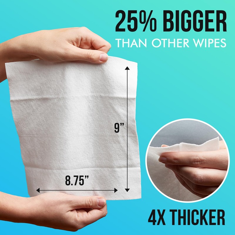 Extra Large Bath Wipes for Adults No Rinse - 120