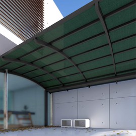 Windscreen4less Dark Green Sunblock Shade Cloth,95% UV Block Shade Fabric Roll 12ft x 35ft