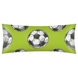 Ball Sport Football Body Pillow Pillowcase 21"x 54" Long Body Pillow Cover with Zipper King Size Pillow Cases Queen Pillowcase for Hair and Skin Soft Microfiber Body Pillow Case Cover