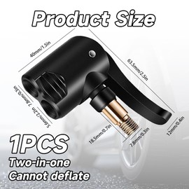 Autoventil Hebelstecker,Autoventil Adapter,Air Chuck für Fahrradventil&Reifenfüller,Bosch Easy Pump Adapter kompatibel,SKS Pumpenkopf Click Valve&Schwalbe Click Valve,Einfach Aufpump(Nicht Ausblutbar)