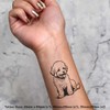 4 x 'Cavapoo Dog Sitting' Temporary Tattoos - Water Resistant,