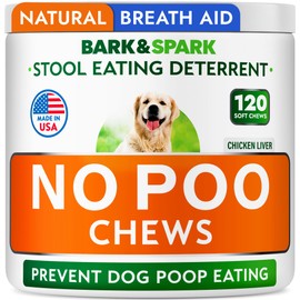 No Poo Chews for Dogs - Coprophagia & Stool Eating Deterrent with Probiotics, Digestive Enzymes & Breath Aid Support - Stop Dog Poop Eating - Made in USA - 120 Soft Chews