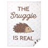Hudson Baby Unisex Baby Plush Mink Blanket, Hedgehog, One Size
