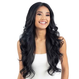 FREE TRESS Shake N Go Legacy Human Hair Blend HD Lace Front Wig - FARRAH (Color:COPPER)