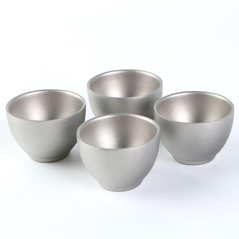 Camping Tea Cup Outdoor Portable Picnic Cookware Ti Double-Wall TeaCup