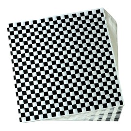 DYaprigo 200 Sheets Black and White Checkered Dry Waxed Deli Paper Sheets, Grease Proof Sandwich Paper Liners, Food Basket Liners for Wrapping Bread, Hamburger and Sandwich, 11.6''x11.6''