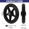 4PCS Rubber Wheel Replacement, 6 Inch Wheelchair Wheels for Walkers,Rubber