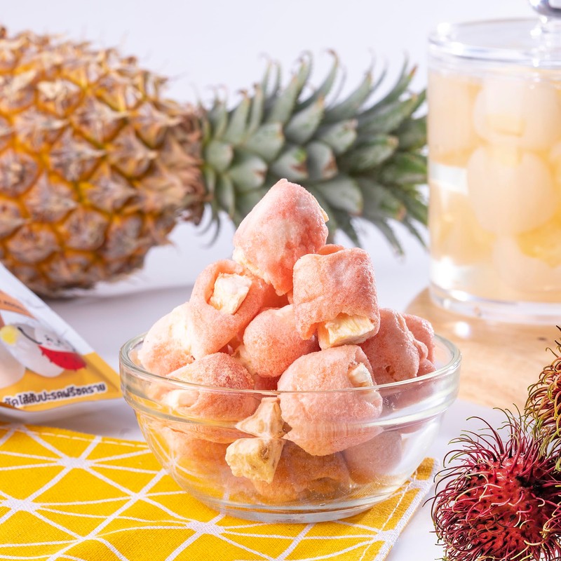 Thappy Fruit Freeze Dried Rambutan Stuffed with Pineapple Delight –