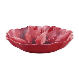 Supreme Housewares 13 Inch Floral Shape Style Melamine Serving Bowl Large Bowl Mixing Bowl Large Salad Bowl BPA-Free Food Bowl Party Bowl (Poinsettias)